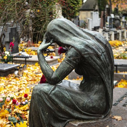 Rzeźby na Starym Cmentarzu w Łodzi, fot. Stefan Brajter