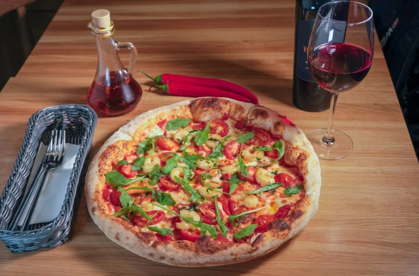 Pizza z krewetkami, fot. Jemy w Łodzi